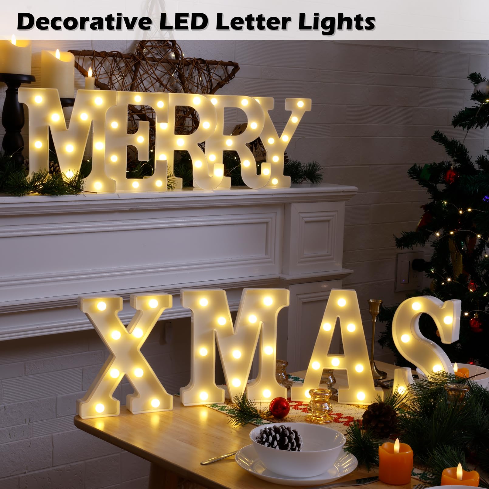 TRONSBOO LED Marquee Sign Light Up Letters, 26