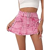 ZMTUO Denim Shorts for Women's High Waist Pink Casual Stretch Women Mini Jean Shorts