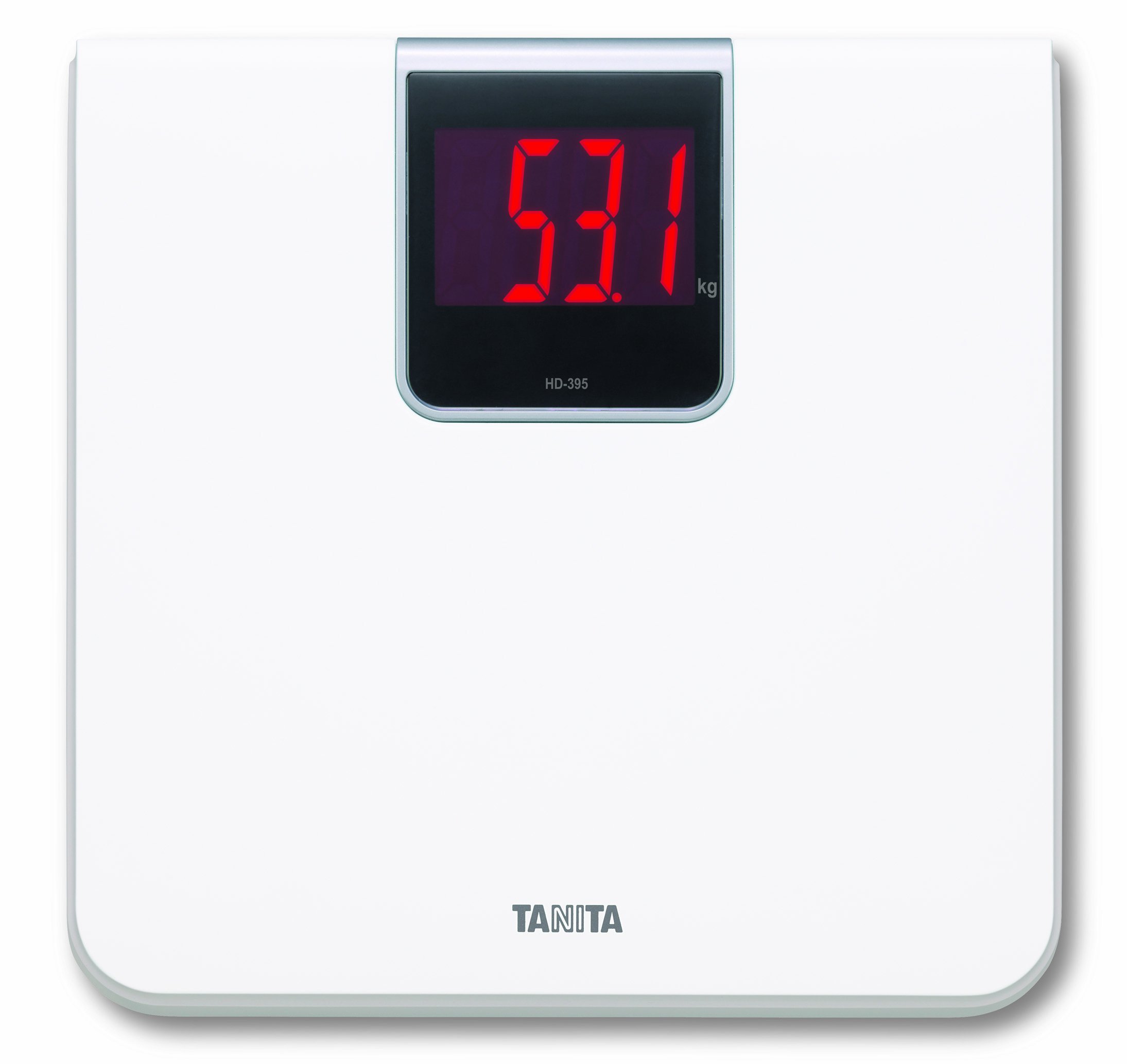 TANITA HD-395 Digital Bathroom Scales – Precision Scales for Body Weight, Large LED Display, Modern Weighing Scales Body Weight, White
