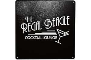 GCOCL The Regal Beagle Cocktail Lounge Threes Company Tin Sign Metal Iron Wall Painting Sign Retro Porch Hanging Warning Sign House Wall Decoration