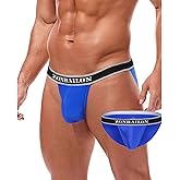 JINSHI Men’s Silk Glossy Underwear Sexy Low Rise Bikini Briefs with Bulge Pouch