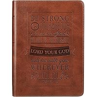Christian Art Gifts Classic Handy-sized Journal Be Strong and Courageous Joshua 1:9 Bible Verse Inspirational Scripture Noteb