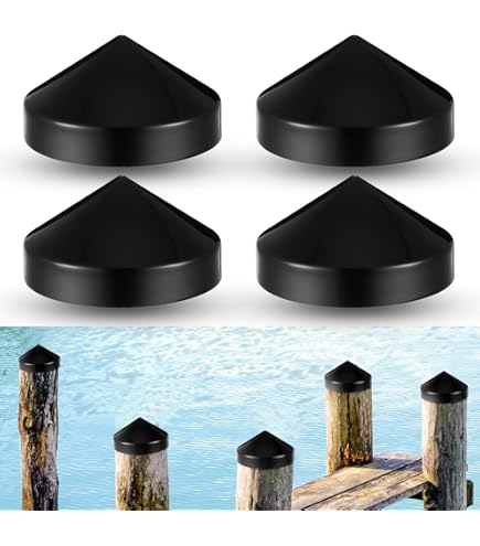 Dock Edge 11 In. Cone Head Piling Cap, Black DE91812F - The Home Depot - Foto 7