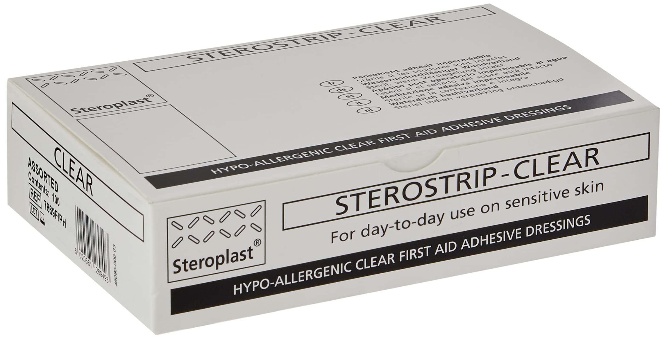 Sterostrip Washproof Clear Assorted Plasters, Pack of 100