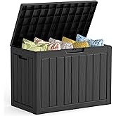 Mars Villa 45 Gallon Outdoor Storage Box, Resin Deck Box Waterproof, Storage Chest for Outside Patio Furniture Cushions, Pool Supplies, Garden Tools, UV Resistant and Weatherproof