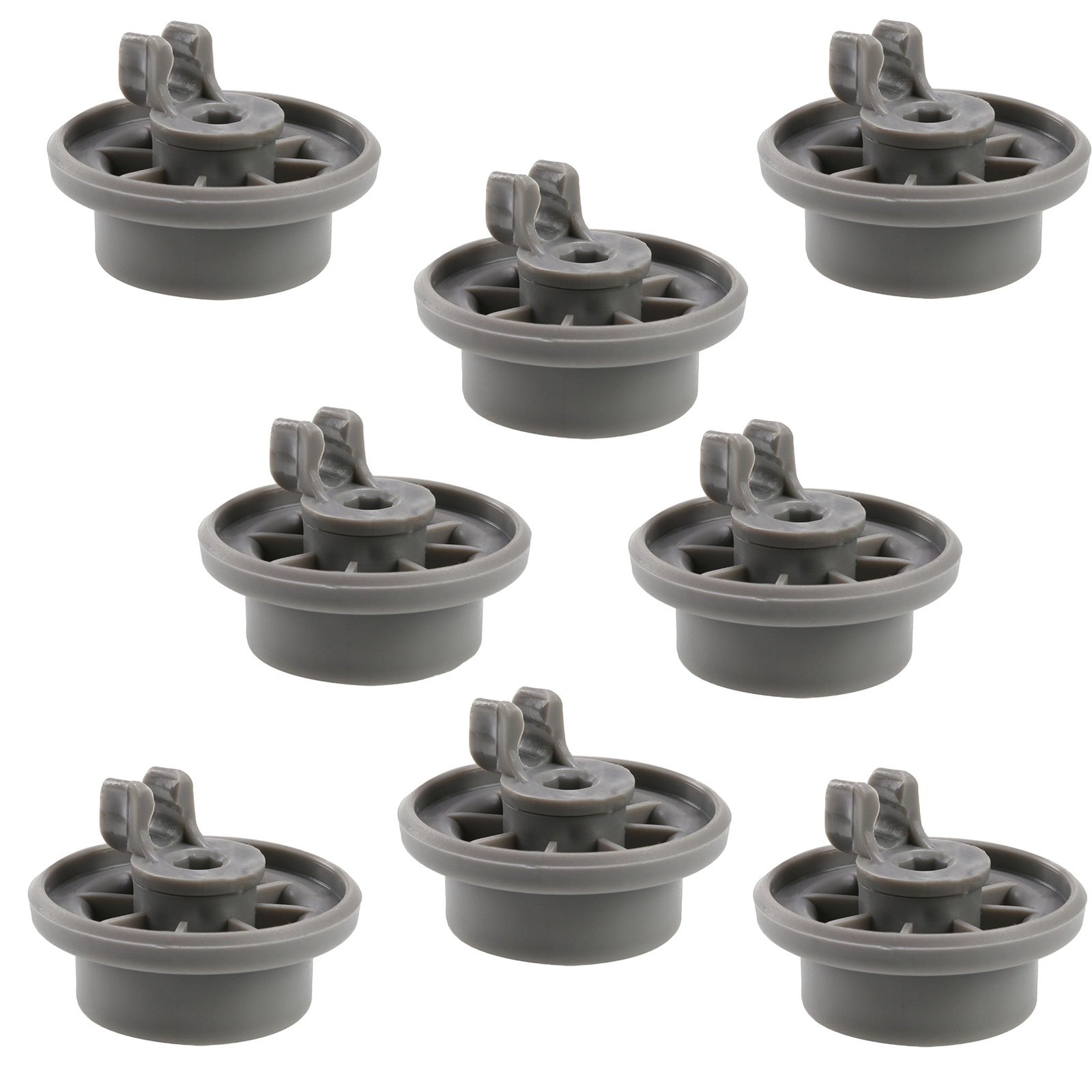 First4Spares Premium Lower Basket Wheel Clips for Bosch, Neff & Siemens Dishwashers - Pack of 8
