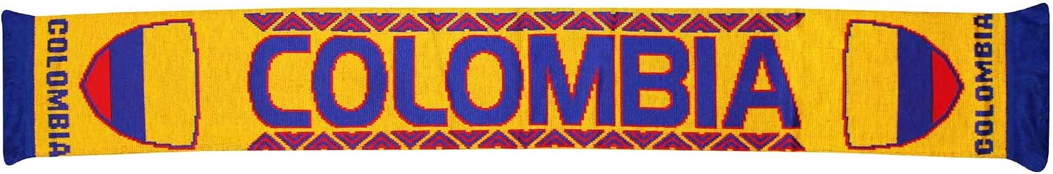 Colombia World Cup Football Fans Scarf (100% Acrylic), Multi, 145cm - Image 3