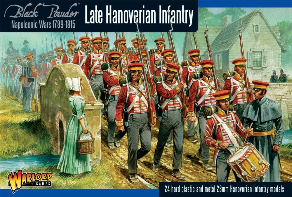 Hanoverian Infantry - 28mm Scale Plastic Miniatures for Black Powder by Warlord Games - Highly Detailed Napoleonic Era for Table-top Wargaming