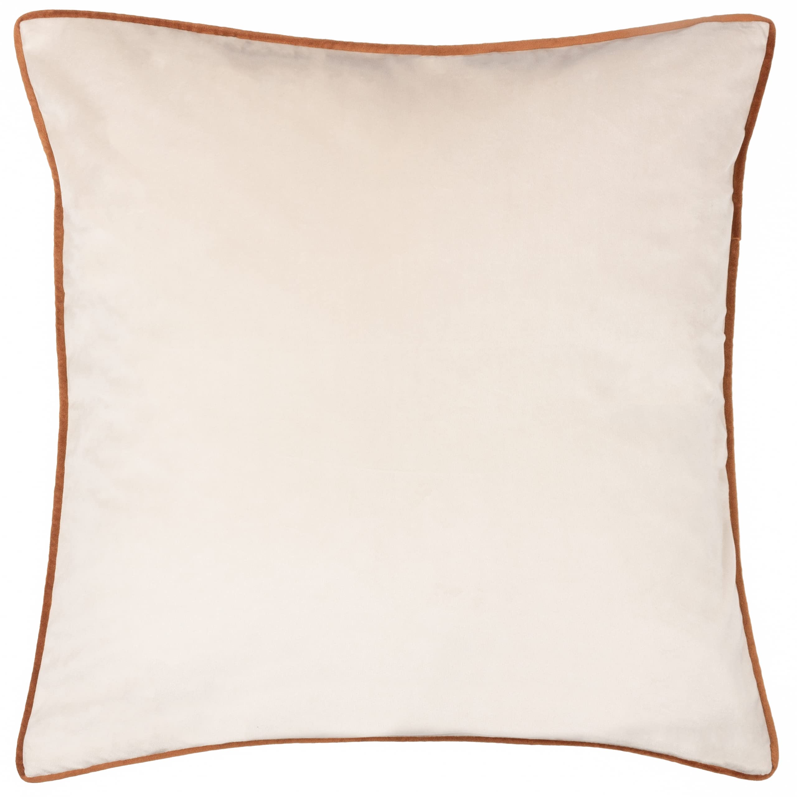 Paoletti Meridian Cushion Cover, Ecru/Ginger, 55 x 55 cm