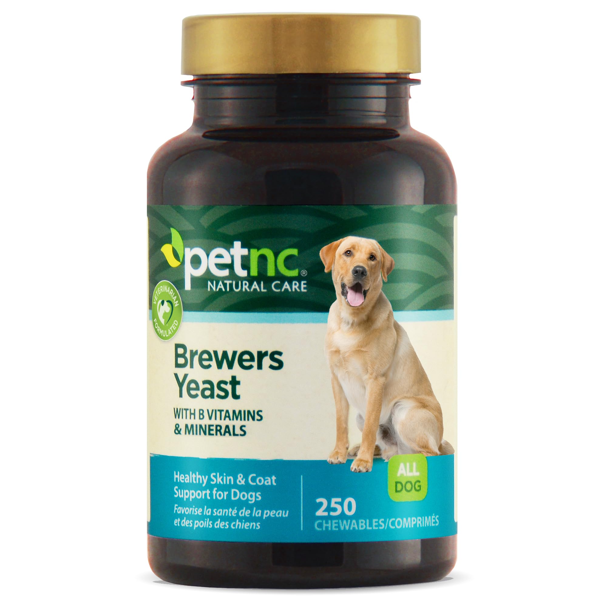 PetNC Natural Care Brewers Yeast Chewables for Dogs, 250 Count