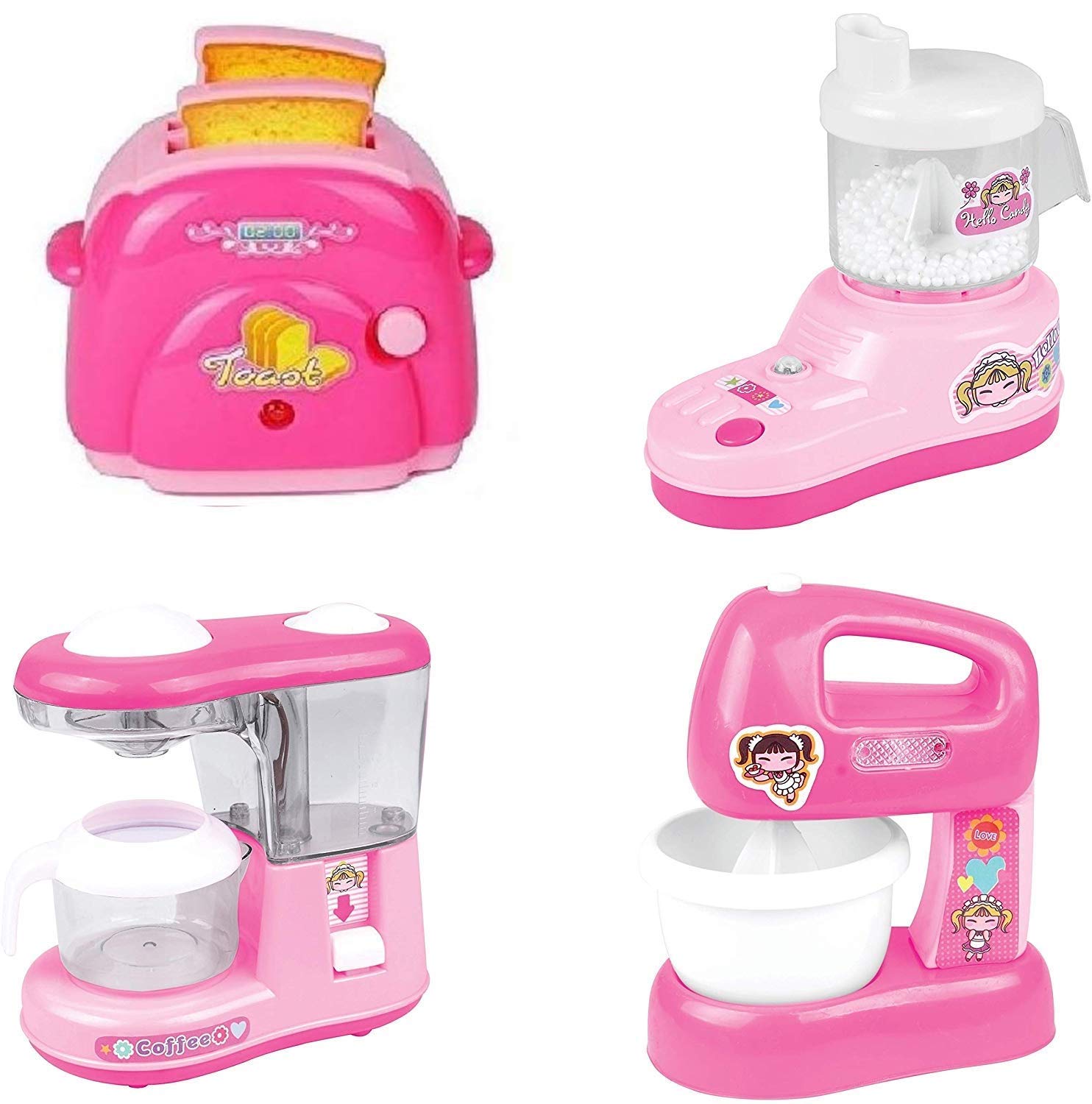 toaster, juicer, stove, water dispenser 