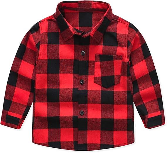baby boy plaid flannel shirt