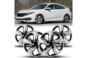 WINJET 16 Inch Hubcaps Fit for 2016-2026 Honda Civic[2016 2017 2018 2019 2020 2021 2022 2023 2024 2025 2026] Honda Civic Sedan Wheel Covers,[Only Fit Iron Hub - Steel Wheel](Silver Lacquer & Black Lacquer)