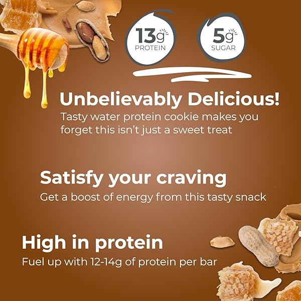 POWER CRUNCH PROTEIN WAFER BARS, HIGH PROTEIN SNACKS WITH DELICIOUS TASTE, PEANUT BUTTER HONEY, 1.4 OUNCE (12 COUNT)