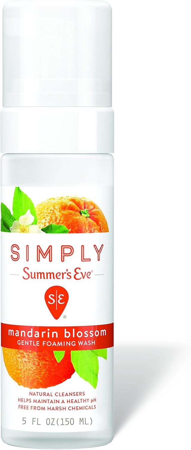 Summer's Eve Simply Gentle Foaming Wash - Helps Maintain a naturally healthy pH - Free From Harsh Chemicals, Dyes, Alcohol, and Parabens - Gynecologist Tested - Coconut Water - 5 Ounce (850105): Health & Personal Care