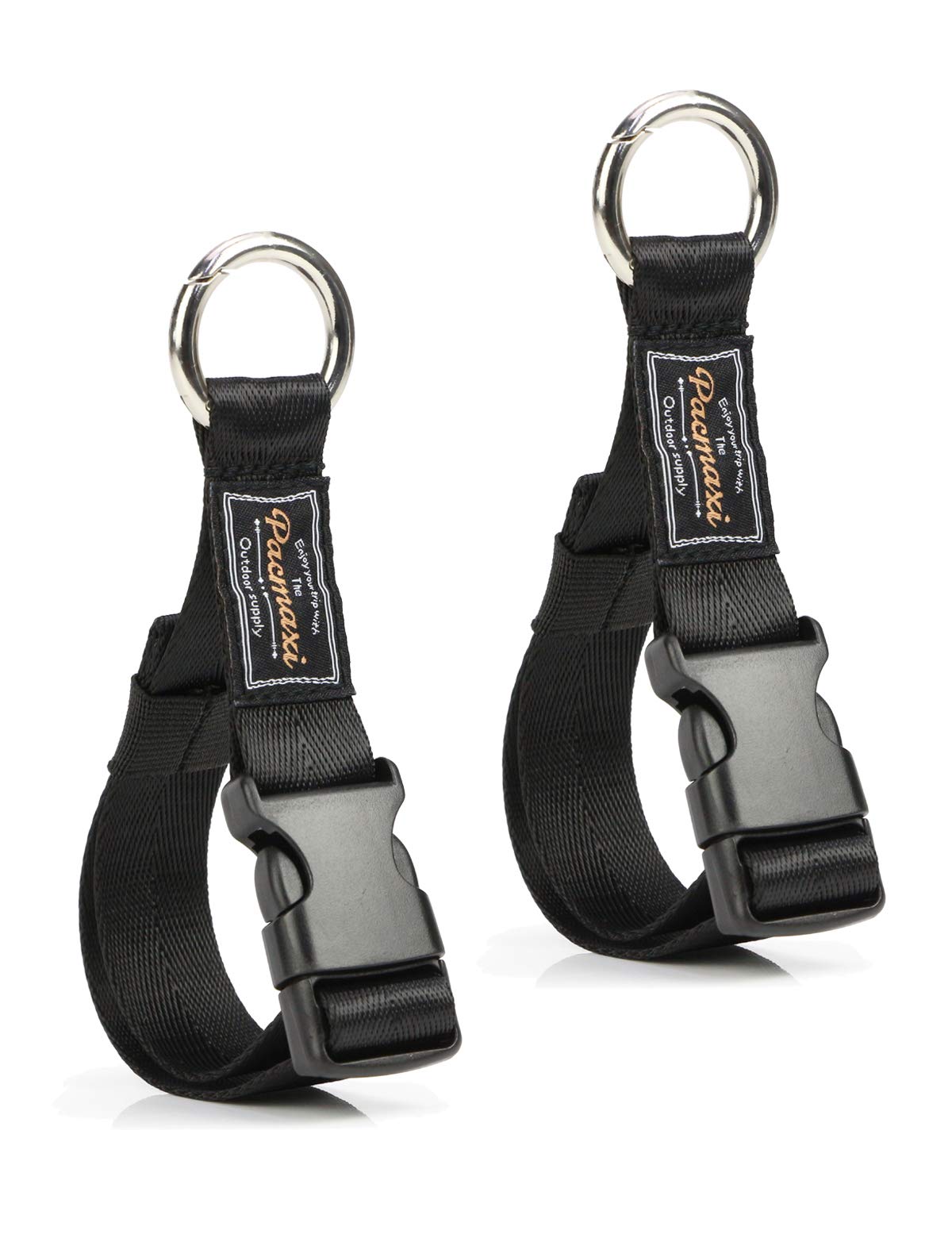 PACMAXI Stroller Hook, 2 Pack Multi Purpose Organizer Hooks Clip for Stroller, Wheelchair, Rollator, Walker (Black)