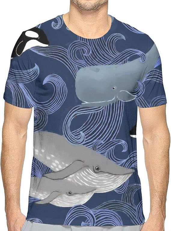 Amazon Co Jp Tシャツ 美しい海の巨人 メンズ 半袖 服 メンズ 夏 カジュアル ファッション 丸襟 柔らかい 快適 服 ファッション 小物