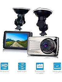 Dash Cam, 3 Inches FHD 1080P DVR Car Dashboard Camera, 170 Degree Wide Angle Car Video Recorder, On Dash Camera with G-Sensor, WDR, Loop Recording, Night Vision, Motion Detection