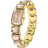 Gosasa Luxury Women’s Crystal Bracelet Watch Elegant Rectangular Minimalist Dial Diamond Bangle Band Waterproof Fashion Dainty Ladies Quartz Watches Ladies Gift