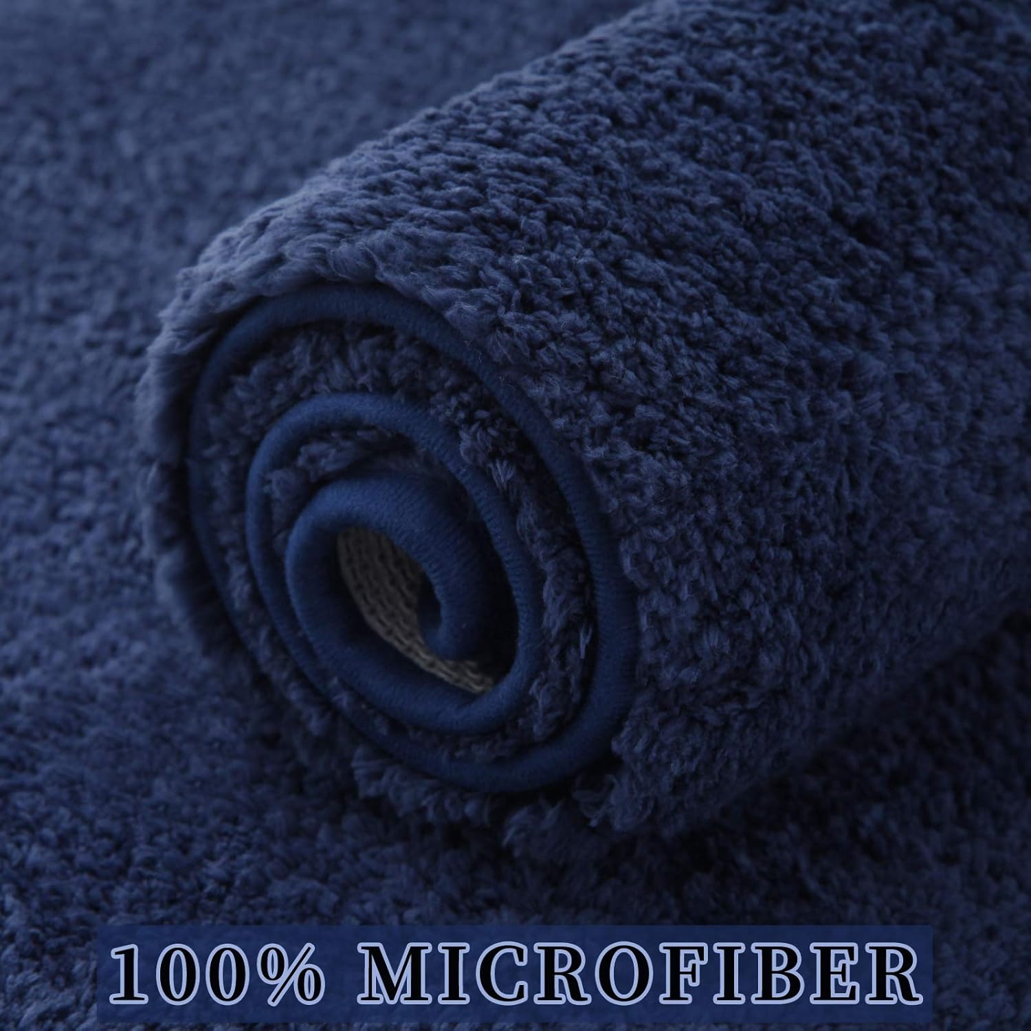 Bathroom Rug Non Slip Machine Washable, Bath Mat Durable Extra Thick, Shower Rug Microfiber Soft Absorbent(20 x 32 Inch, Dark Blue): Kitchen & Dining