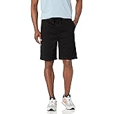 WT02 Mens Basic Casual Twill Jogger Shorts 9" Long, Spandex Fabric