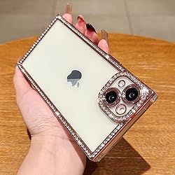 ROSEHUI Clear Glitter Phone Case for iPhone