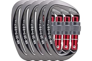 CAMNAL Heavy Duty Carabiner UIAA Certified Locking Carabiner 25KN (About 5620 lbs) Screw Lock Carabiner D Shape Carabiner Clip for Rock Climbing, Mountaineer, Aerial Work