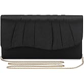 UBAYMAX Clutch Purses for Women Formal, Pleated Satin Evening Bag Purse Handbags Evening Clutch for Prom Party Wedding