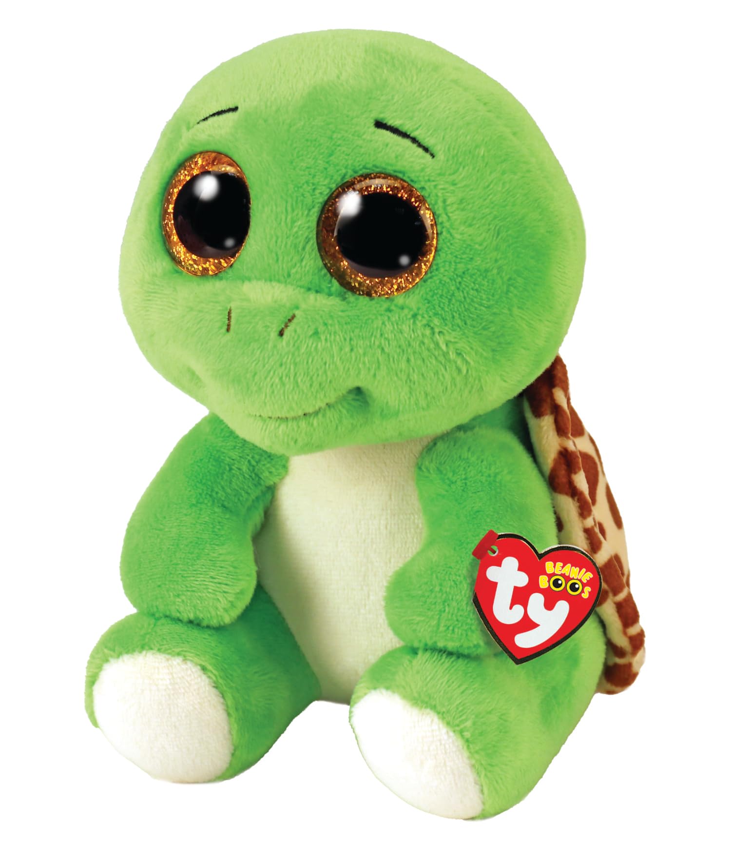 TY Turbo Turtle Beanie Boos Regular, Beanie Baby Soft Plush Toy, Collectible Cuddly Stuffed Teddy