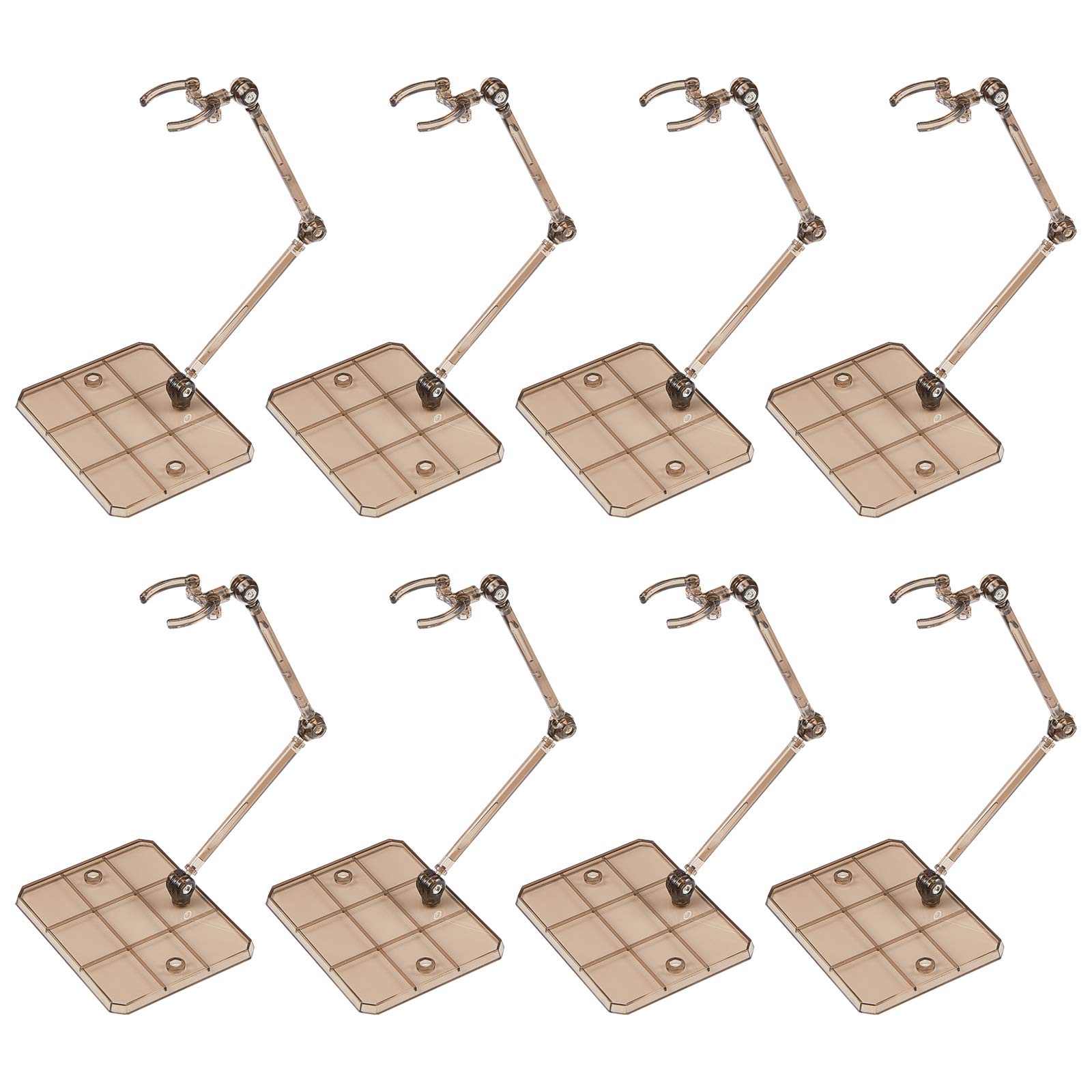 FINGERINSPIRE 8 Pcs Action Figure Stand Assembly Action Figure Display Holder Base Doll Model Support Stand (Black) for 6 inch Action Figures or Effects (30x21cm)