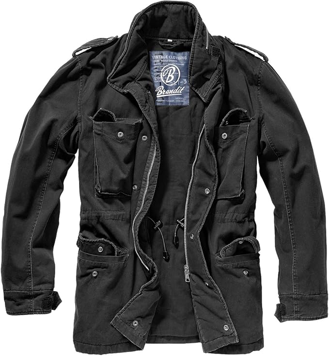 Brandit M65 Washed Winter Jacket / Field Jacket / Parka Black