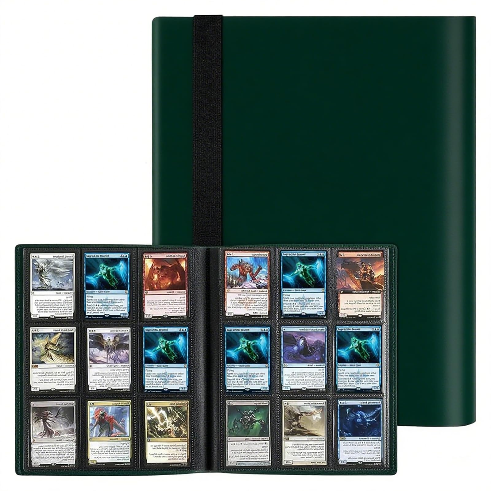 Eastrise 9-Pocket Trading Card Binder, Pocket Trading Card Album, 20 Pages Holding 360 Pockets, Durable PU Album for MTG, Pokemon, Yu-Gi-Oh, Football, and Sports Cards (Green/20 Sheets 360 Pockets) — image 1
