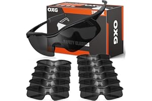 OXG Safety Glasses for Men Women, Impact & Scratch Resistant ANSI Z87.1 Safety Goggles Eye Protection UV-Block