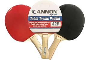 Cannon Sports Ping Pong & Table Tennis Paddles with Rubber Face & Wooden Handles