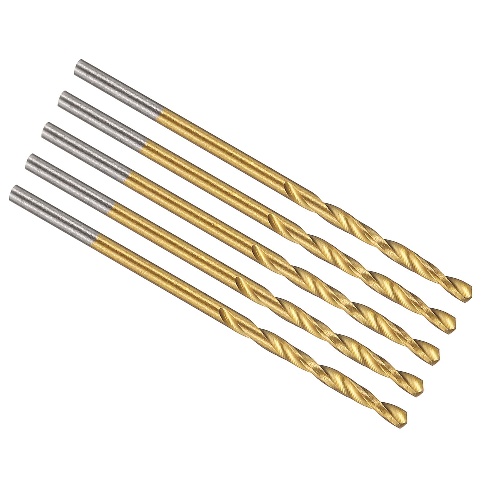 Photo 1 of PATIKIL 1mm Drill Bit, M42 8% Cobalt High-Speed Steel Jobber Straight Shank 135° Titanium Nitride (TiN) Coated for Hard Metal Stainless Steel - 5 Pack