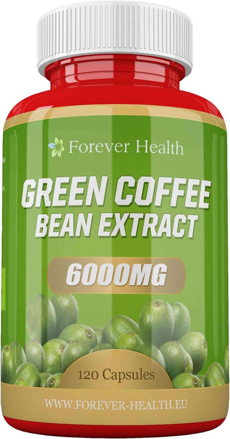 Grüner Kaffee STARKEN Diätpillen 6000mg 120 Kapseln Verlieren Sie Bis