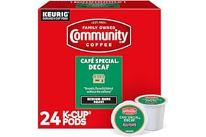 Community Coffee Cafe Special Decaf 24 Count Coffee Pods, Medium Dark Roast, Compatible with Keurig 2.0 K-Cup Brewers, 24 Count (Pack of 1)