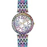 Bisley Women Watch Metal Bracelet Iced-Out Easy to Read Waterproof Watch