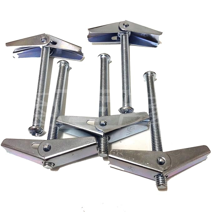 M3 x 50mm SPRING TOGGLE WITH SCREW PLASTERBOARD HOLLOW WALL FIXINGS (4