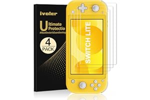 ivoler 4-Pack Screen Protector Tempered Glass for Nintendo Switch Lite, Transparent HD,High Definition,Clear Anti-Scratch with Anti-Fingerprint Bubble-Free Fit Switch Lite 2019