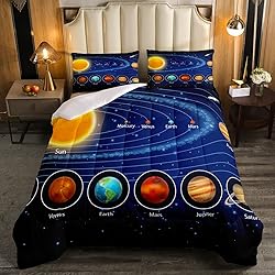 Solar System Comforter Set Full Galaxy Bedding Set