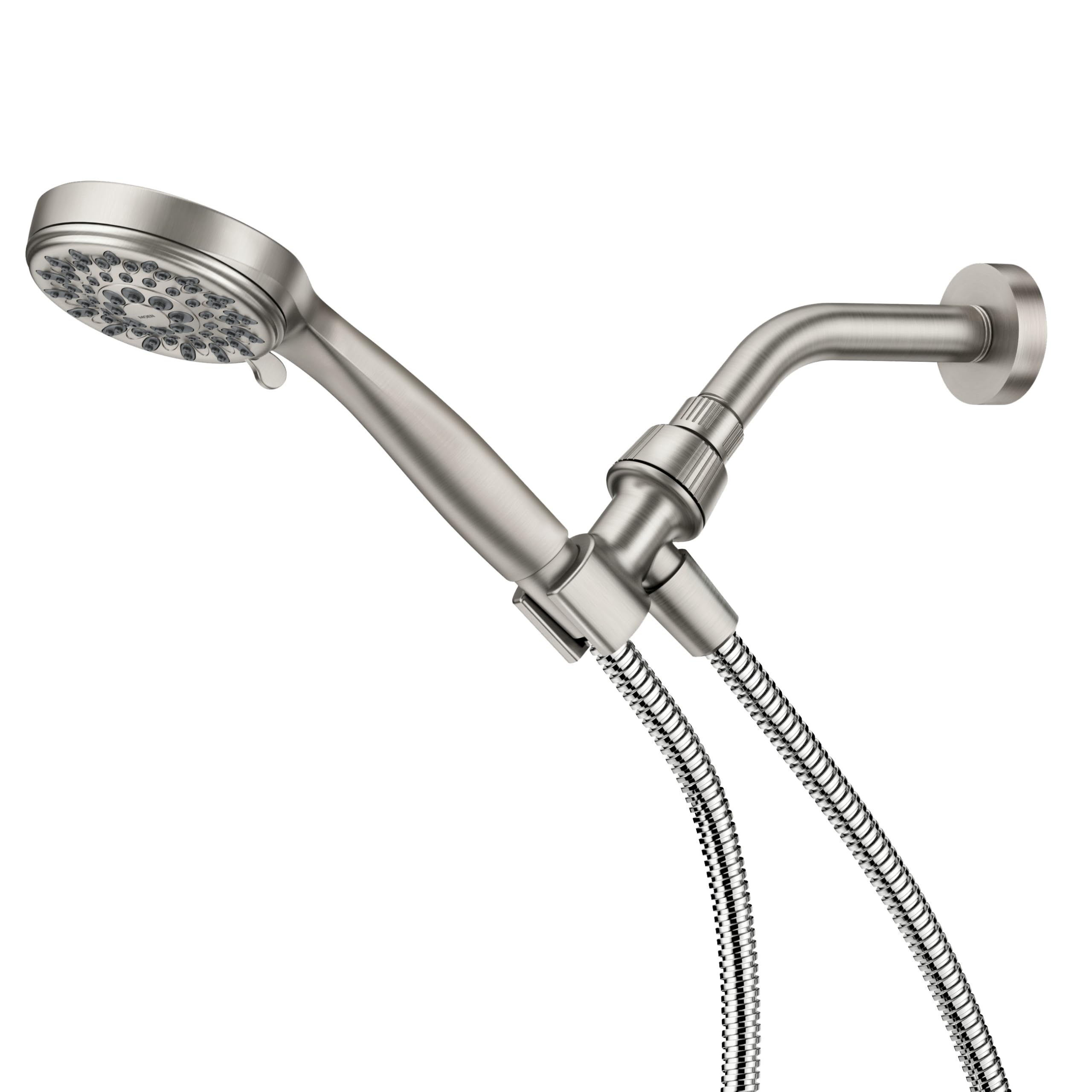 Photo 1 of ***MISSING WALL MOUNT*** Moen 20091SRN 5-Setting Hand Held Brushed Nickel Spot Resist Shower Head, 2.5 GPM