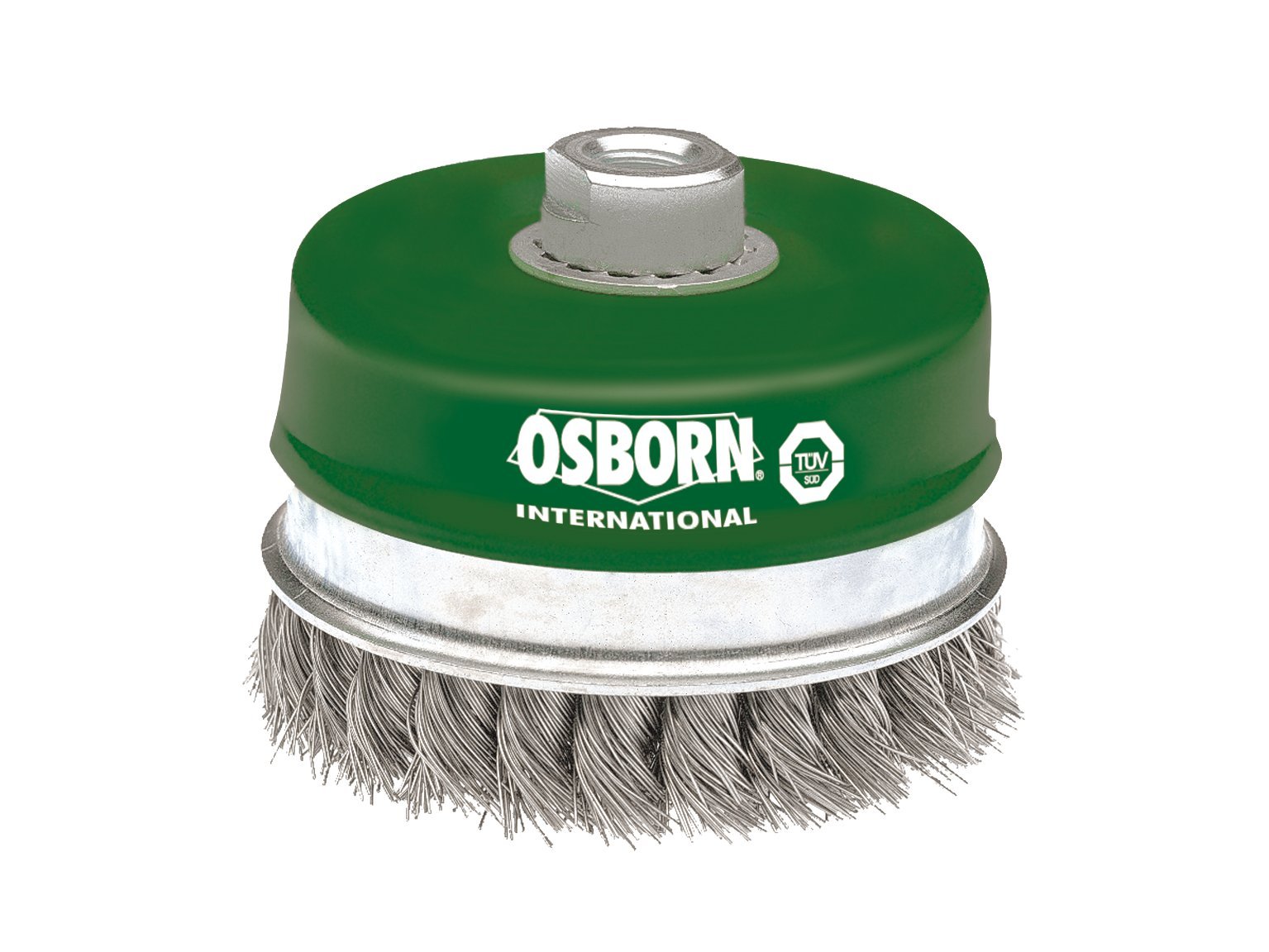 Osborn 0002608353 - Cepillo taza inox de alambre trenzado con tuerca M14 y filamento Ø 0.50 mm (80x(25+25))