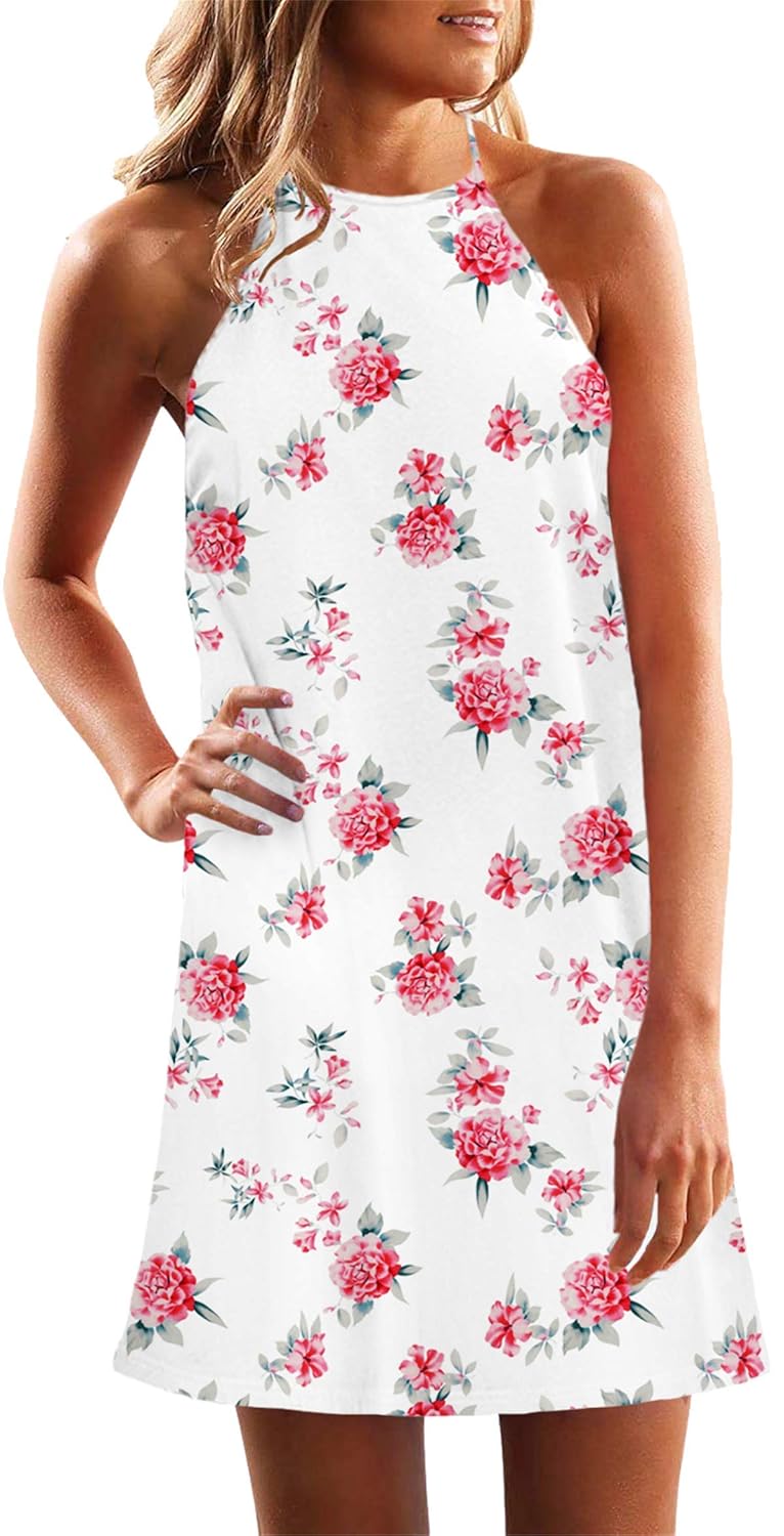 white floral print dress