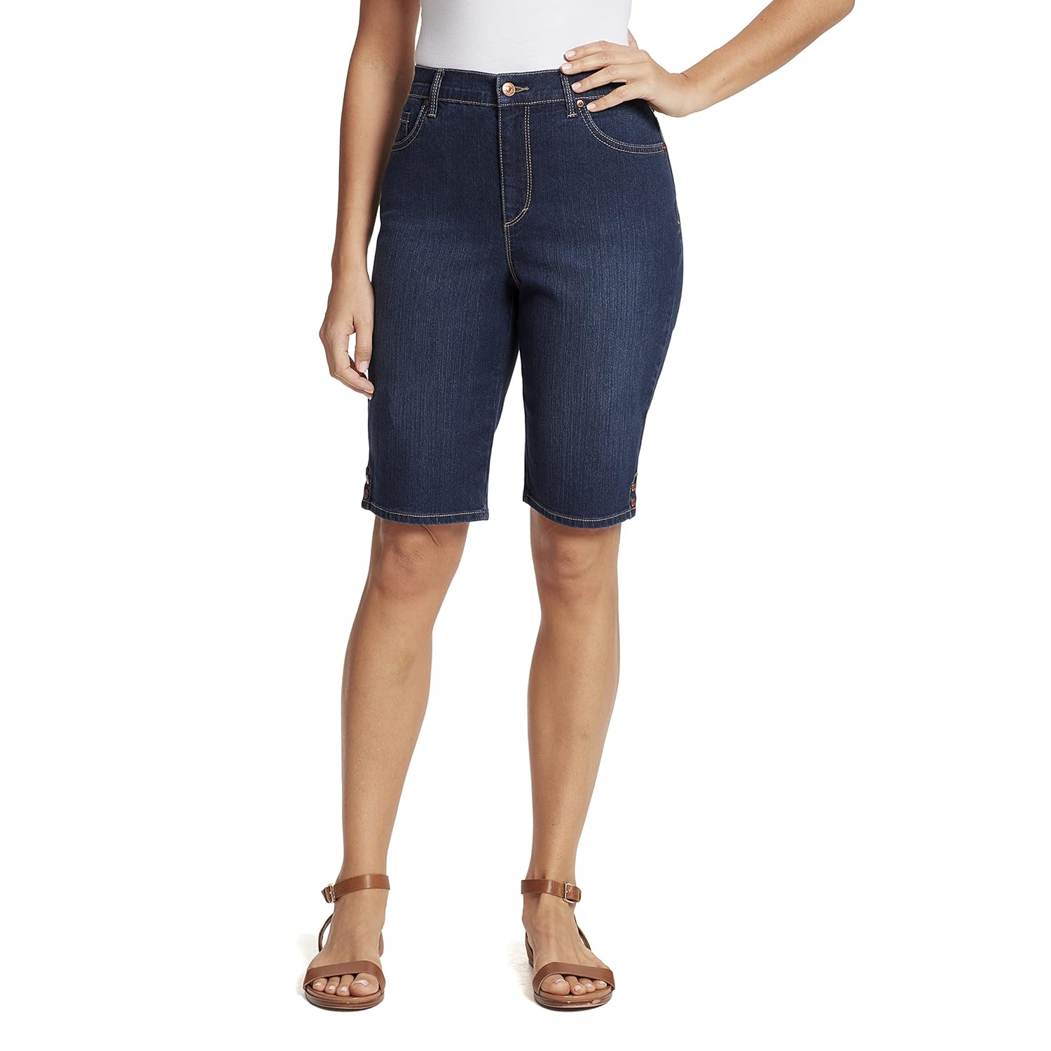 Buy Gloria Vanderbilt Women's Size Amanda High Rise Bermuda Short