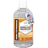GERMALL PLUS PRESERVATIVE Liquid ( 8 oz ) Paraben-Free; Formaldehyde-Free; Water &amp; Oil Soluble | Suitable for Soap Making, Lotions, Conditioners, Creams | Keeps Products Fresh &amp; Safe | 8 OUNCES