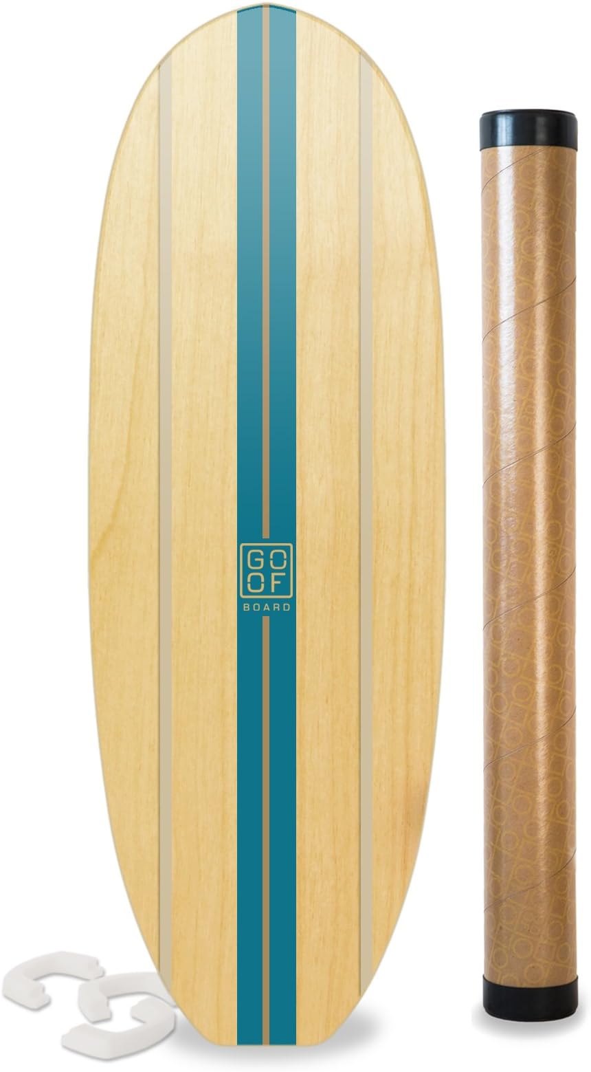 GoofBoard Classic, Surfing Balance Board - Perfect for SUP/Paddle Board/Kite/Longboard - Top Rated of All Balance Boards for Surfers - U-blocks Included for Easy/Safe Start-Up
