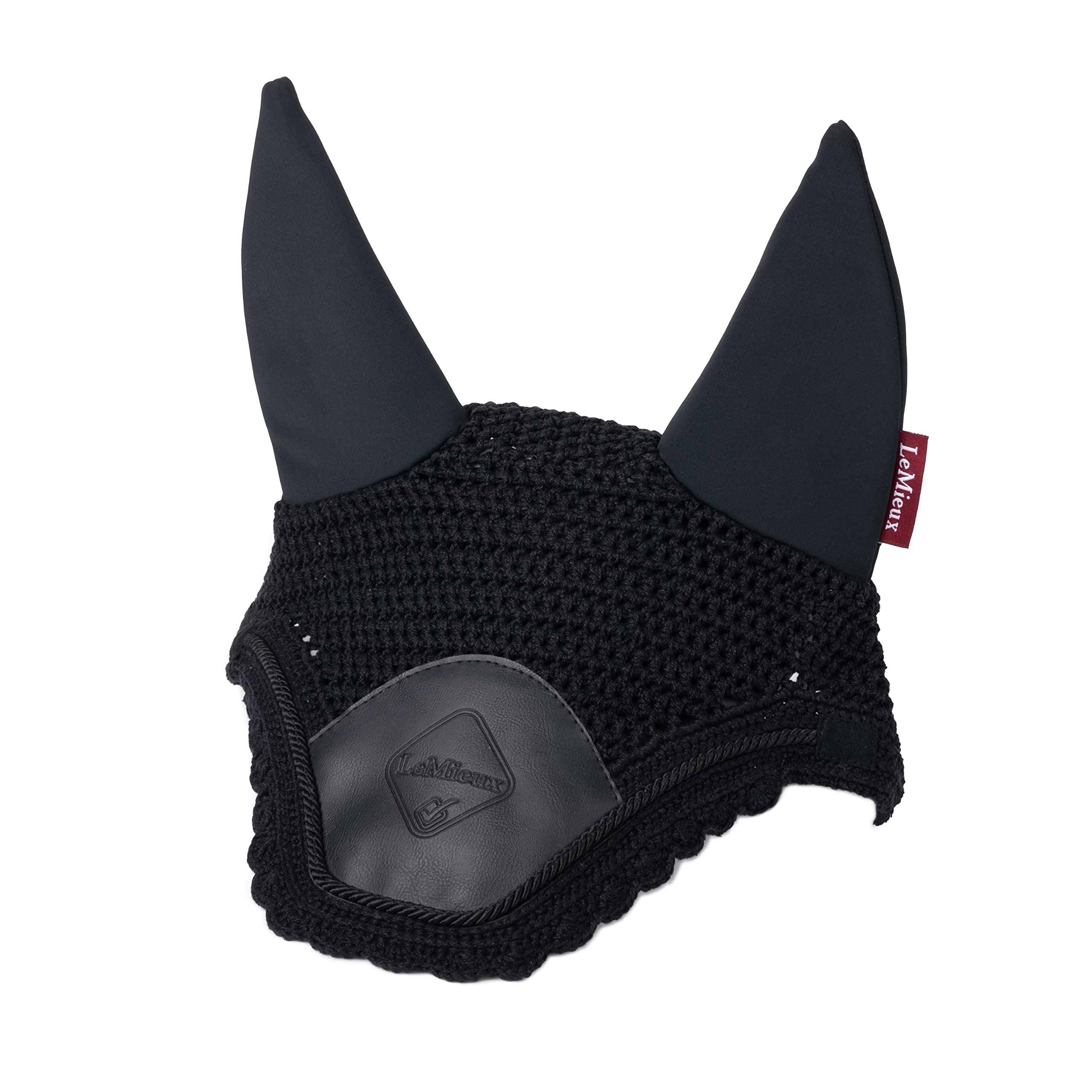 LeMieux Acoustic Pro Fly Hood - Absorbs Sharp Loud Noises - British Dressage Legal - Black - Large