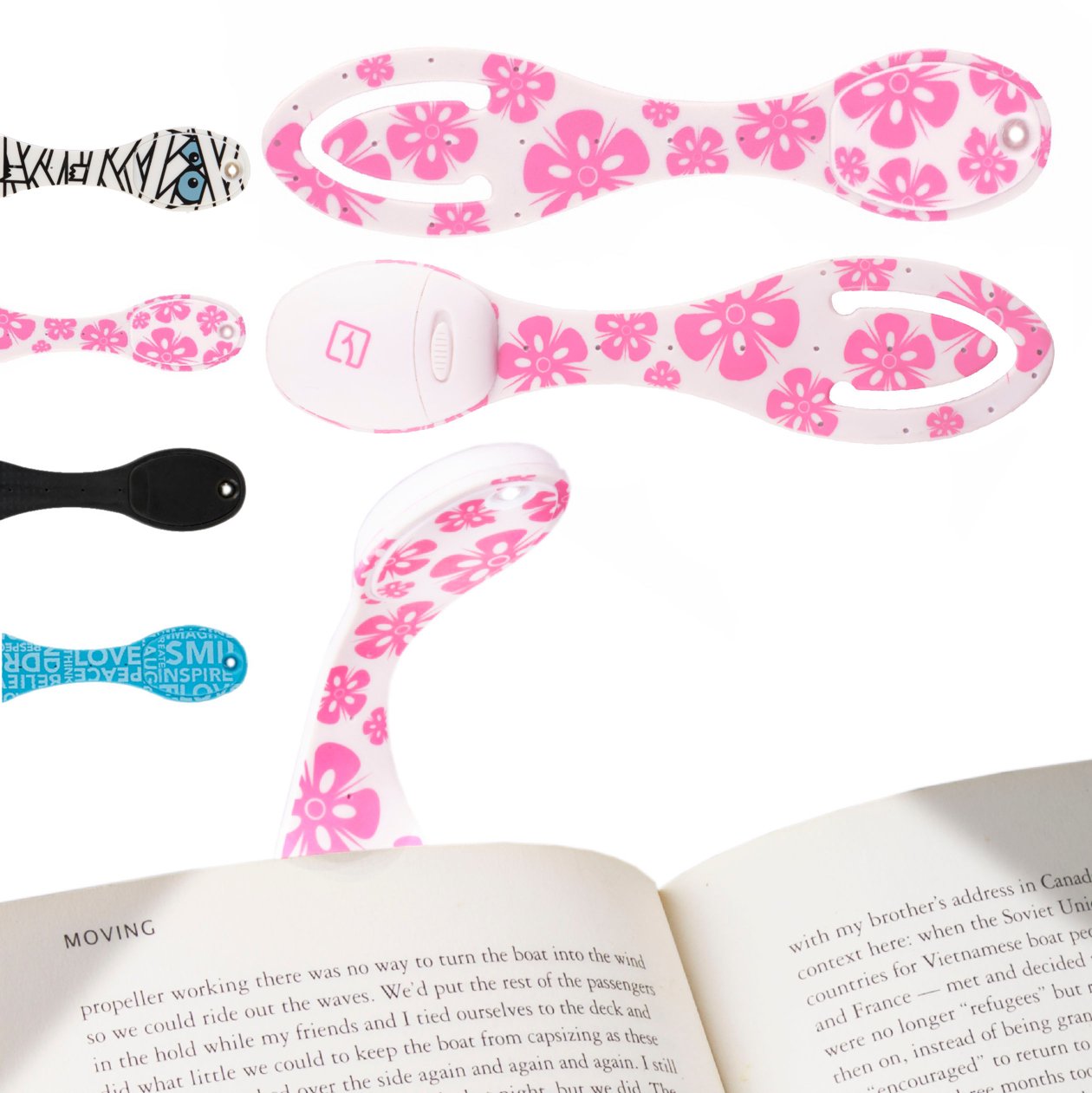 Book Light for Reading in Bed Clip on LED Reading Light & Bookmark