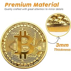 Naturiway 5Pcs Bitcoin Coin, Bitcoin Commemorative
